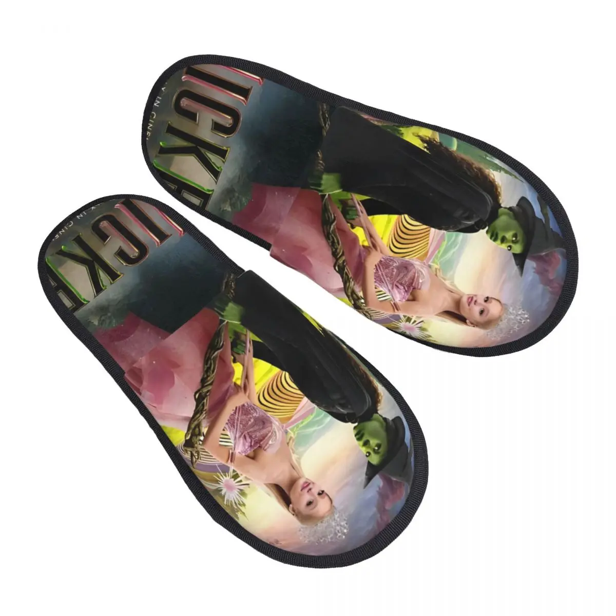 

Epic Musical Fantasy Film Wicked Winter House Slippers Indoor Soft Household Fur Slides Slippers Non-skid
