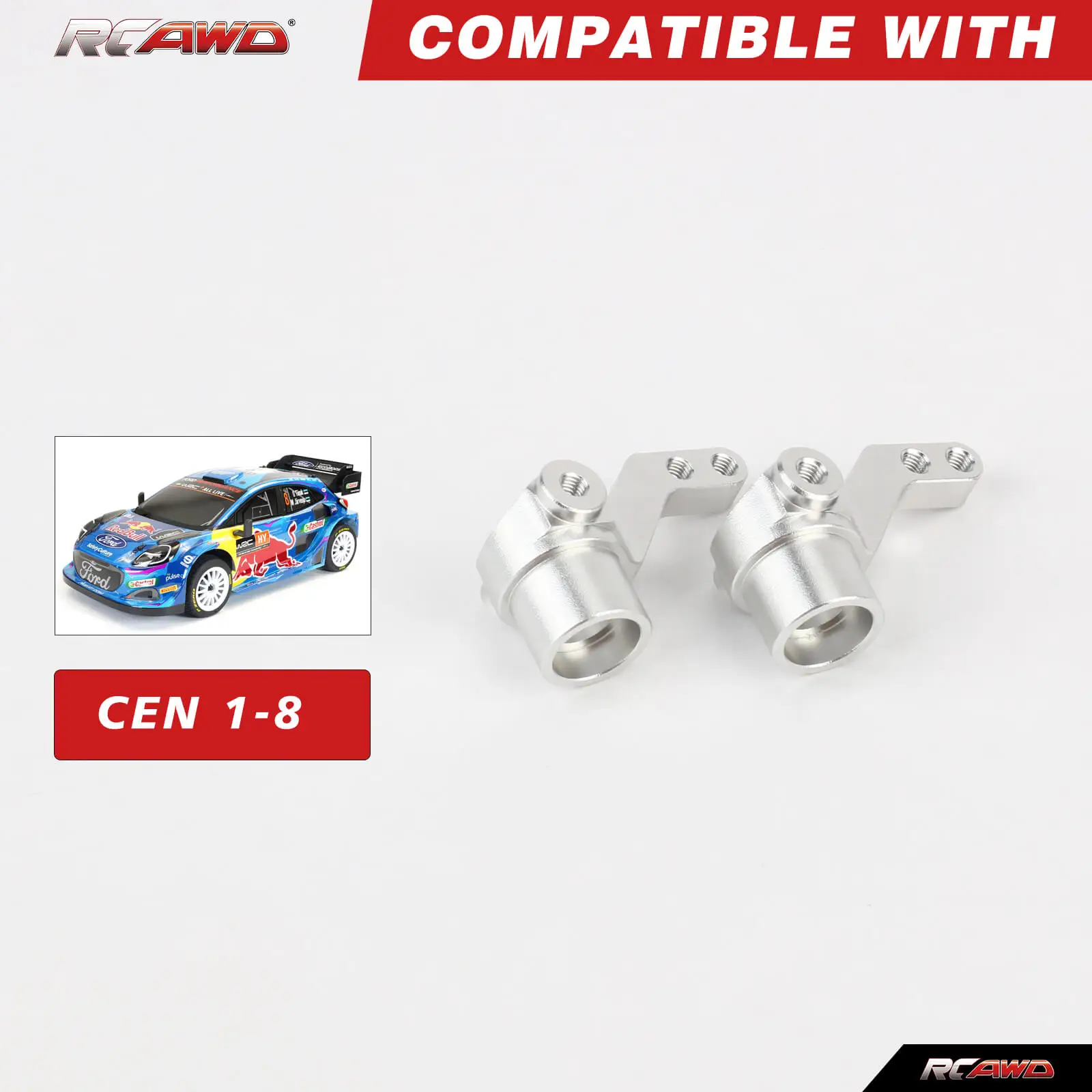 

Держатель ступицы рулевых блоков RCAWD из алюминиевого сплава для 1/8 CEN Racing M-Sport Rally RTR, держатель ступицы, детали для обновления