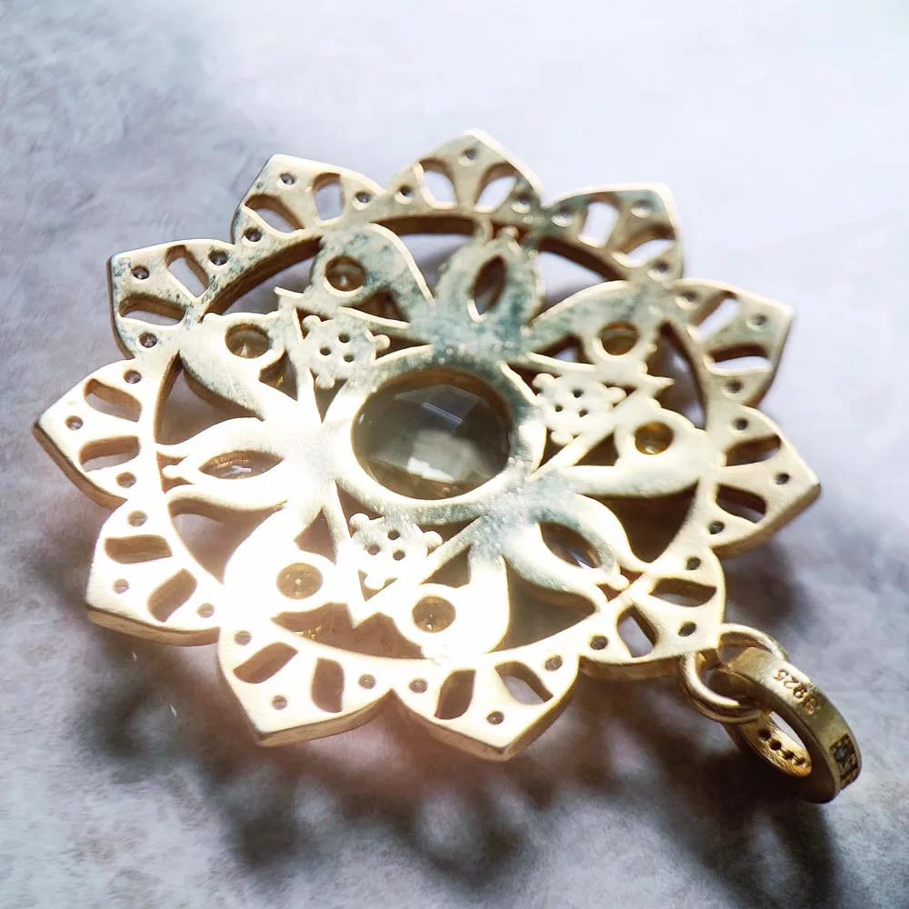 Anhänger Solar Plexus Chakra Neue Mode Glamour 925 Sterling Silber Sonnenschmuck Europa Stil Seele Geschenk für Frauen – Detail 7