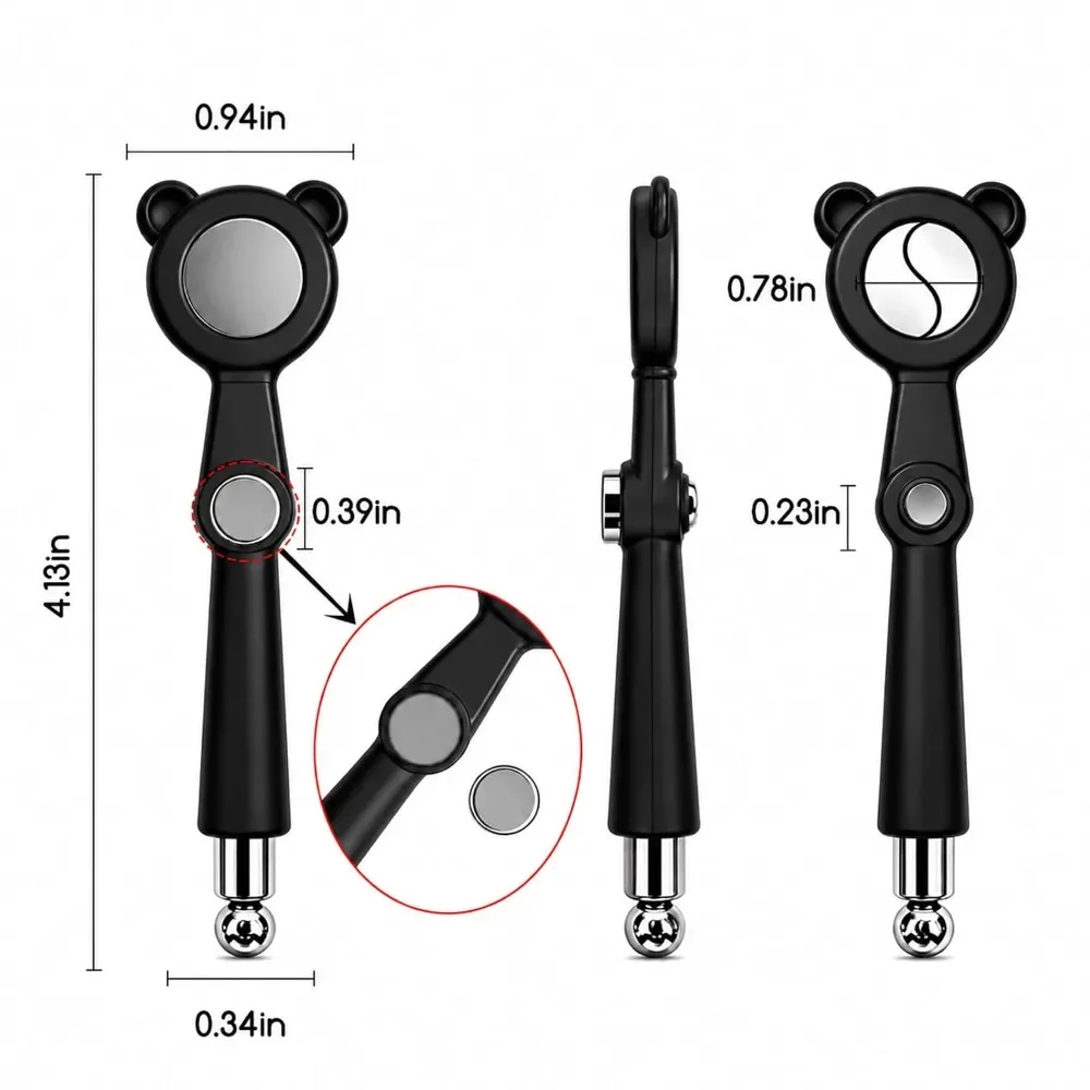 Katzenaugen-Nagelmagnet, Doppelkopf ‌ 5-in-1 Magnetstab-Nagelkunstwerkzeug: S-Form, Blume, Seestern, French & Glasperlen-Katzenaugen-Effekte – Detail 2