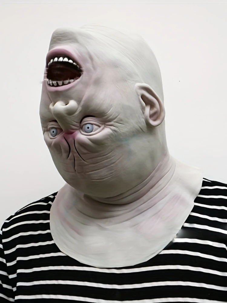 Masque d'horreur d'Halloween pour hommes, masque à capuche pour hommes, masque de zombie, extérieur