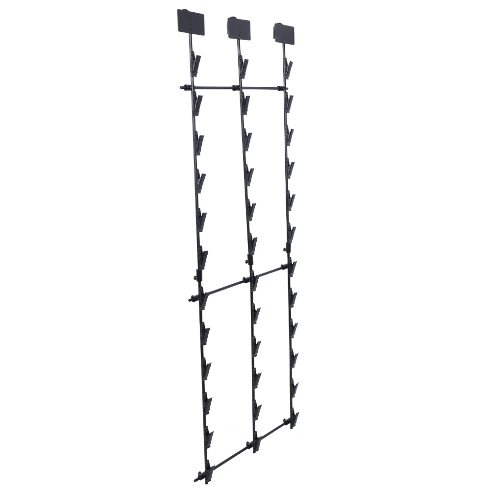 Customizable Three-Row Metal Snack Display Hanger Rack Iron Lays Potato Chips Clip Strip