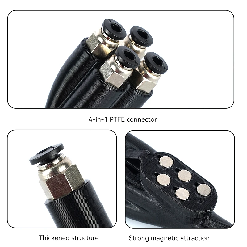 Voor Bambu Lab AMS Connector 4-in-1 PTFE Adapter Pijp Uitbreidingspoort 4 Voeden Multi-color Voor Bambulab X1 X1C P1P P1S A1 A1min