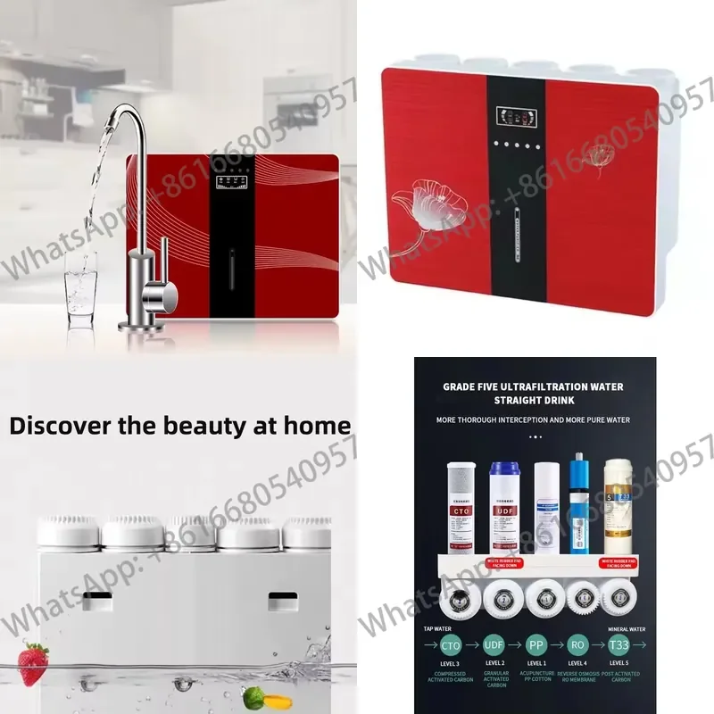 600GRO Reverse Osmosis Pure Water Machine, 5-Stage Wall-Mounted, Direct Drinking Water Purifier for Home and Kitchen Use