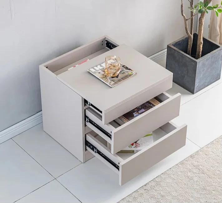 

PYH modern minimalist premium sense bedside cabinet anti-theft locker storage cabinet dark layer drawer