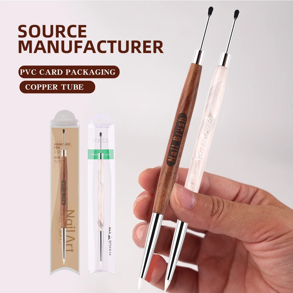 

Sweet-Z Double-Ended Flower Painting Brush for Nail Art Manicure Tips Gel Supplies Carving Builder Rod Stick Silicone Pen