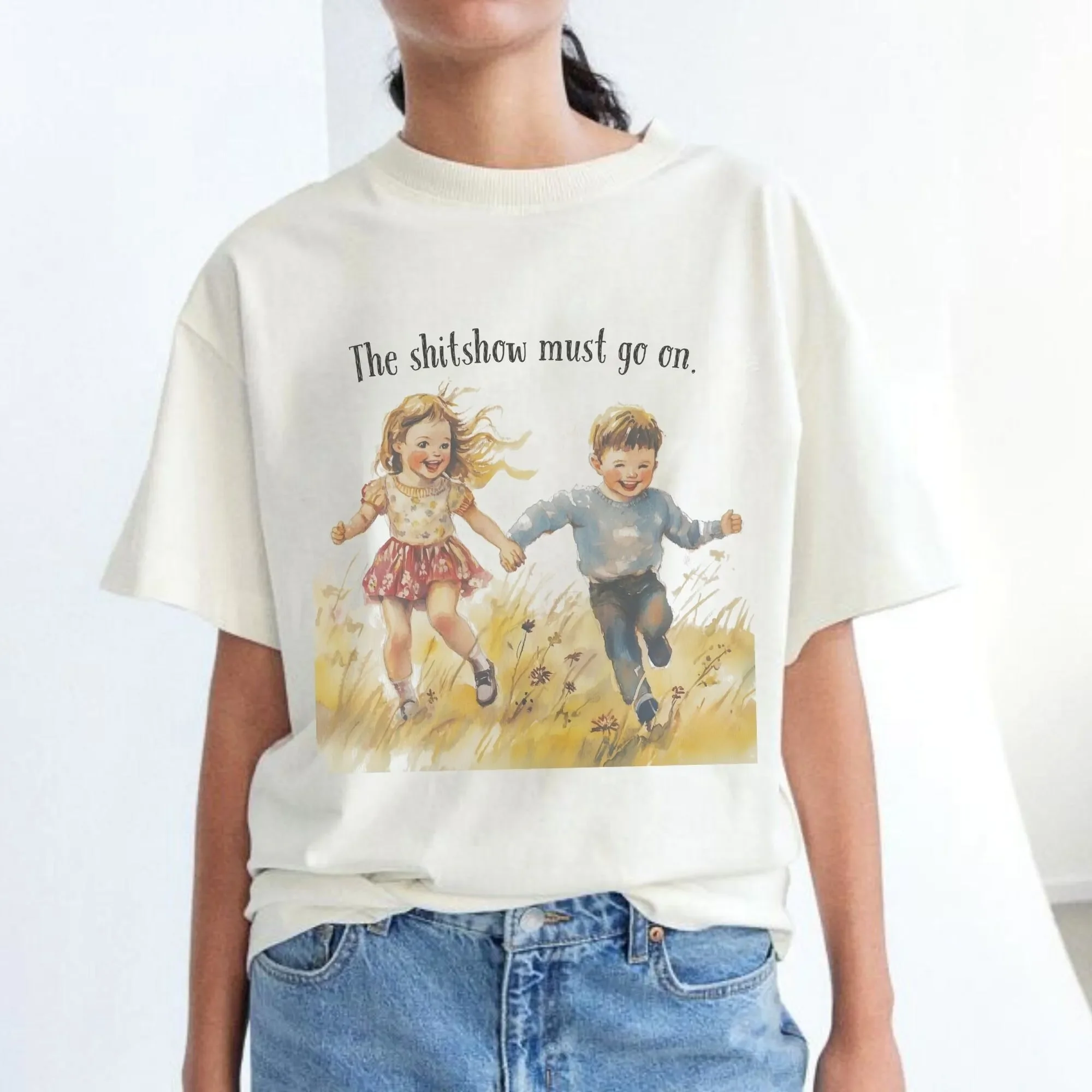 The Shitshow Must Go On Kids Storybook T Shirt Scenery aesthetic Dream ribbon