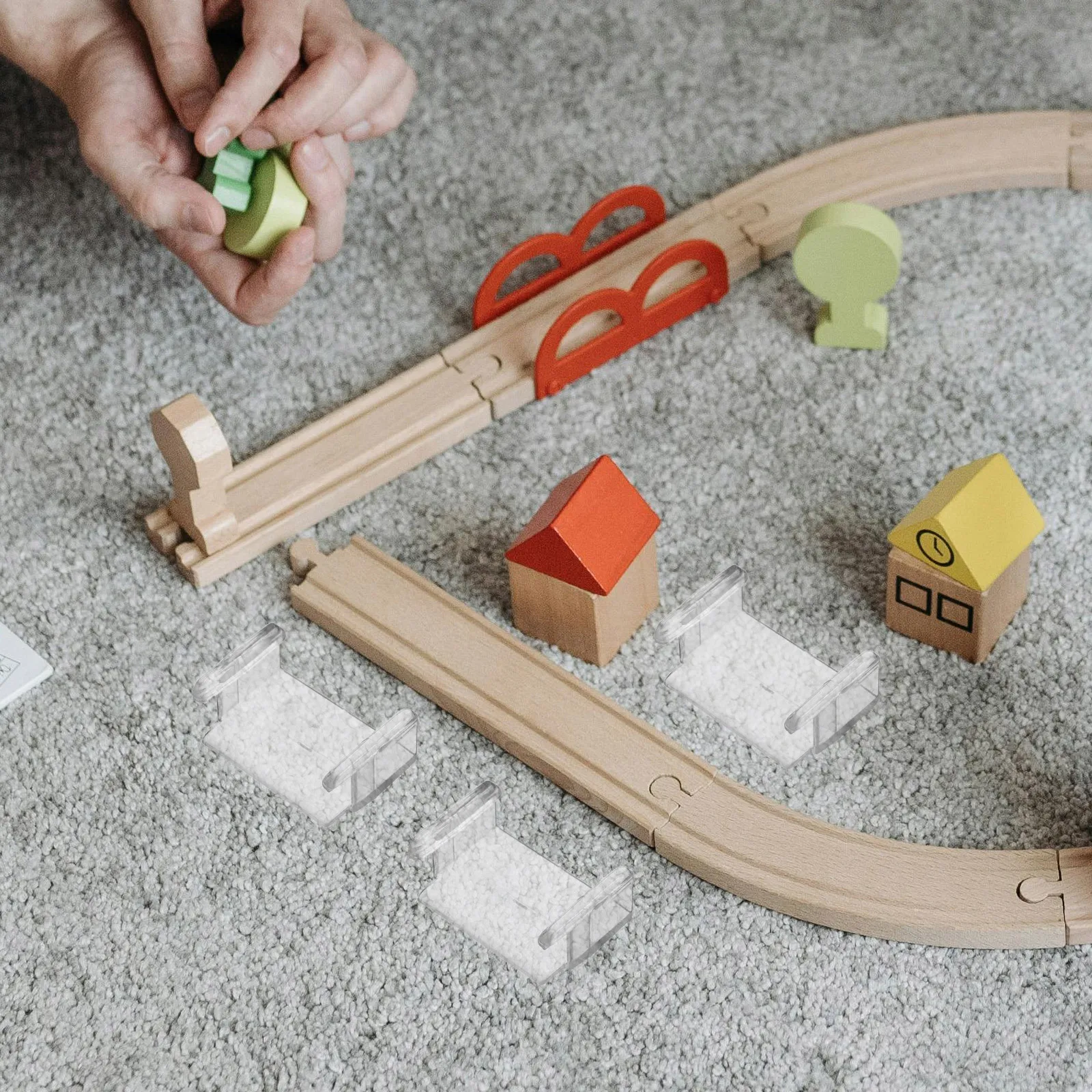 20 Pcs Children's Track Accessories Railway Fasteners Toy Connectors Plastic Train Assembly Parts