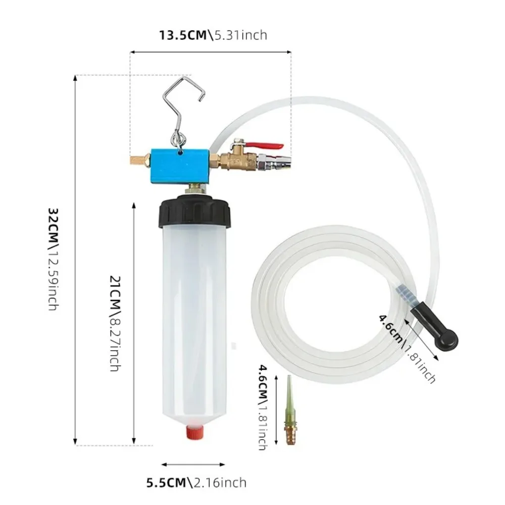 300ML รถเบรคเปลี่ยนเครื่องมืออเนกประสงค์อัตโนมัติไฮดรอลิกคลัทช์น้ํามันปั๊มน้ํามัน Bleeder ที่ถอดออกได้