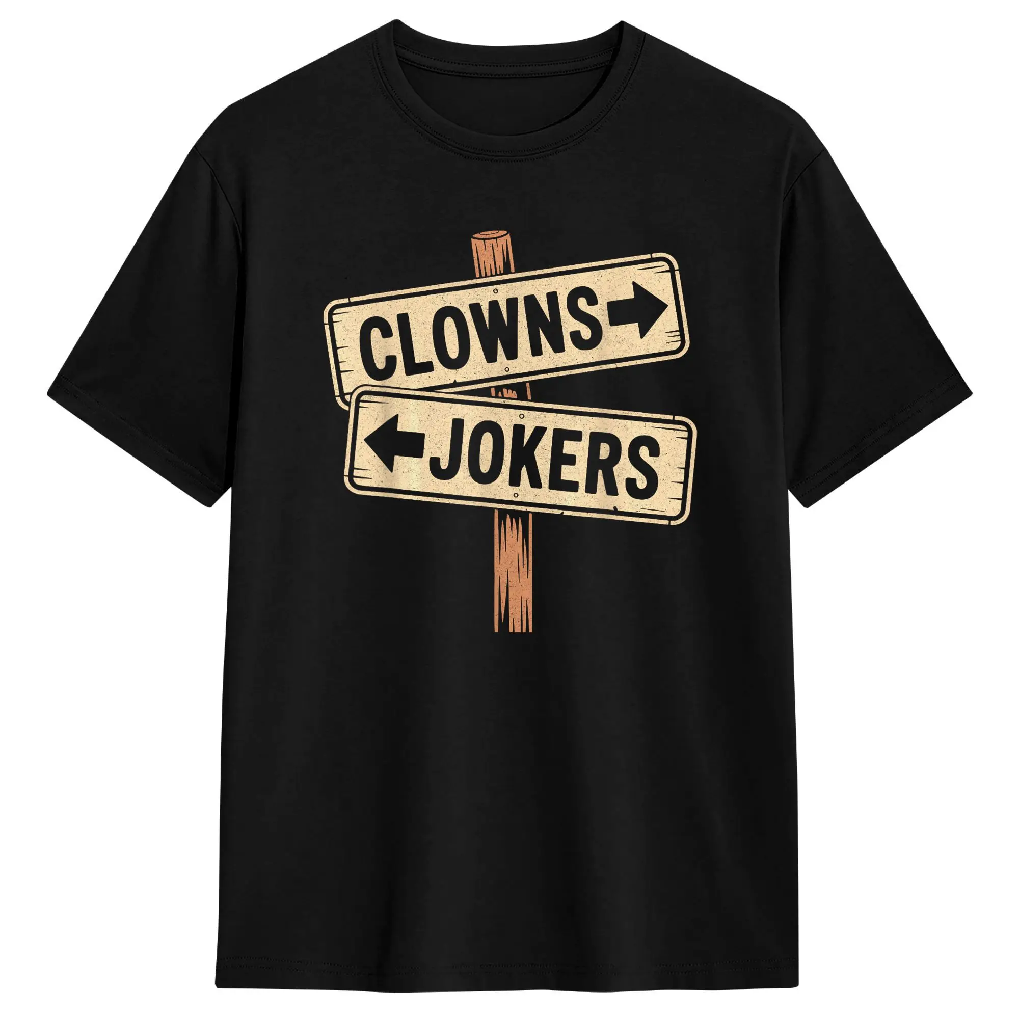 Retro style clown facing left clown facing right men's clothing T-shirt summer 2026 T-shirt novelty T-shirt