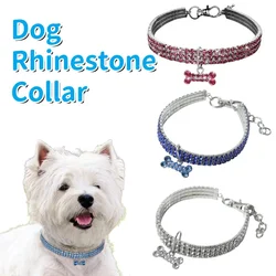 Dog Collar Rhinestone Jewelry Chihuahua Crystal Jewelry Adjustable Engraved Text Dog Accessories Collar Perro Ошейник Для Собак