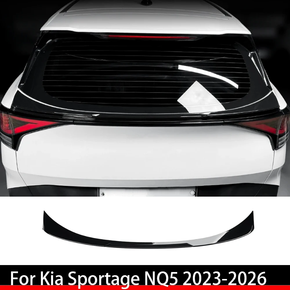 

Car Tuning Carbon Fiber Black Car Rear Wing Cover Trim For Kia Sportage NQ5 2023-2026 Exterior Accessories