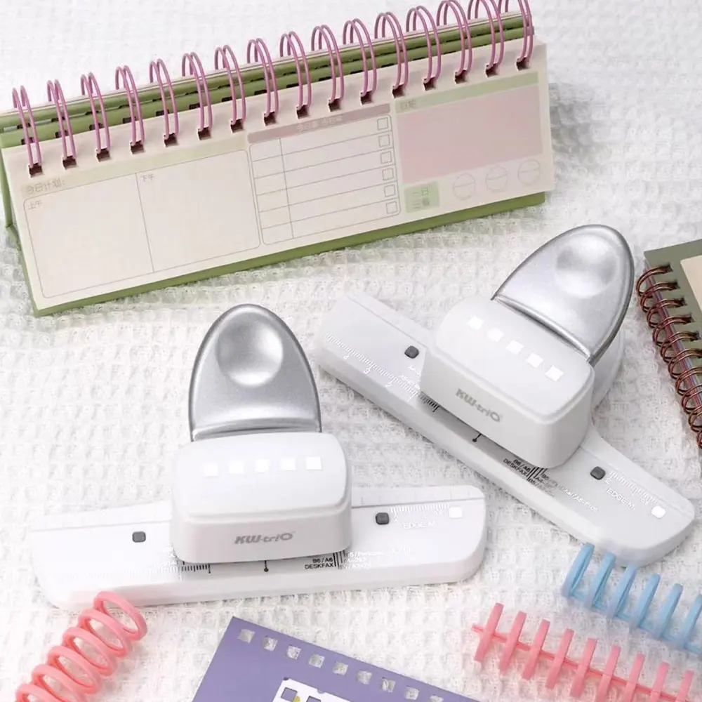 One Square Hole Punch with 8.5mm Hole Spacing; Multi-Functional Binding Machine Suitable for A4, A5, A6, and Other Sizes.
