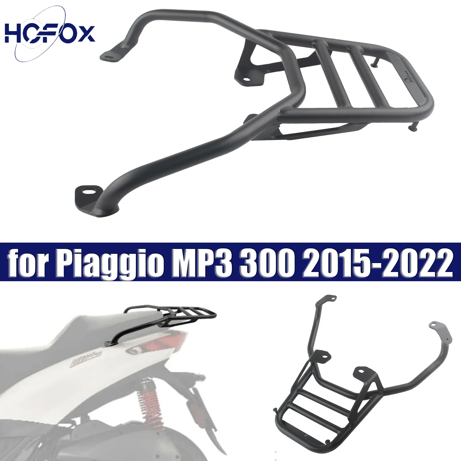 

Motorcycle Tail Rack Suitcase Luggage Carrier Board Luggage Rack Shelf Rear Shelf Set for Piaggio MP3 300 2015-2022