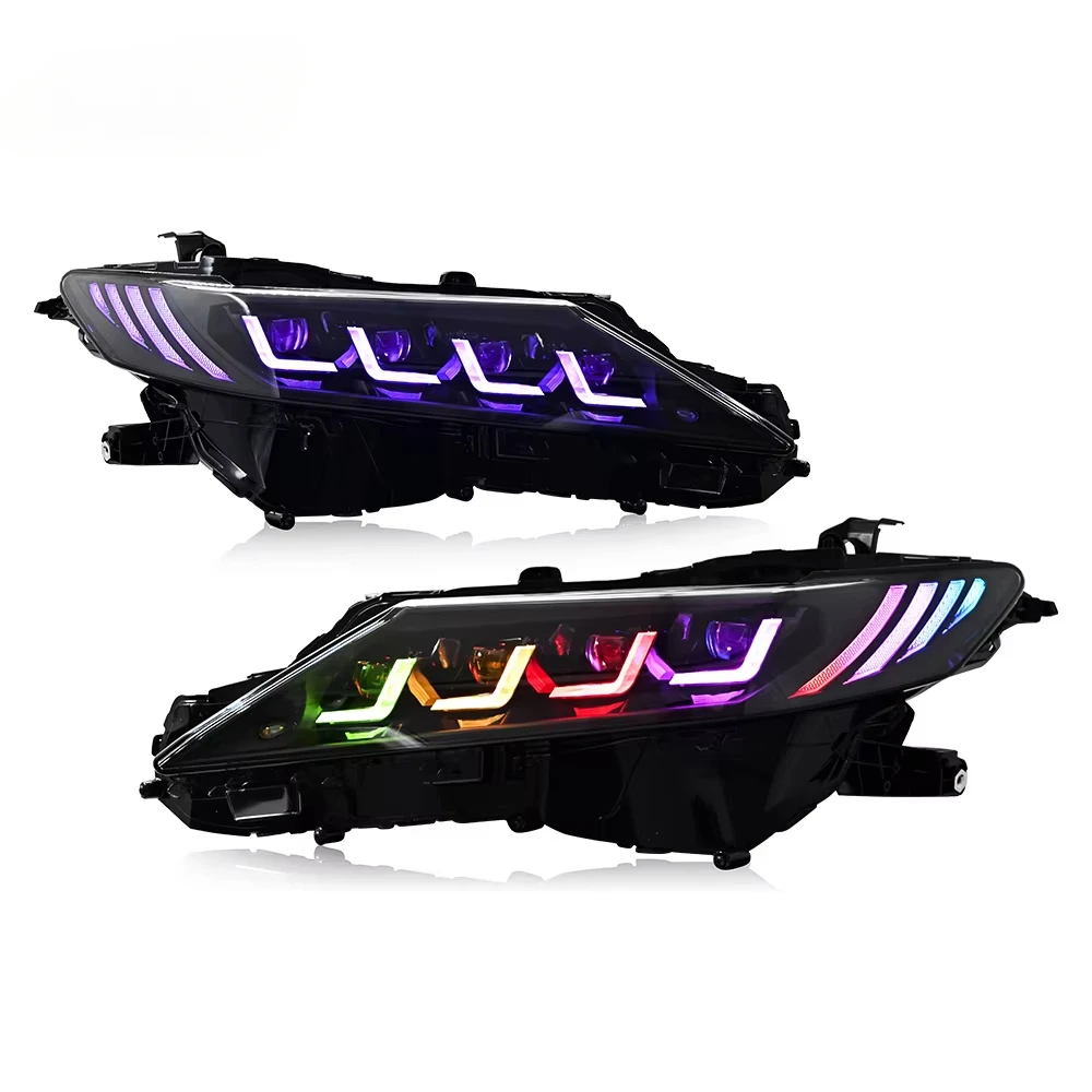 

Новая RGB фара для Toyota Camry 2018-2024 гг., автомобильные аксессуары XSE XLE TRD LE SE, гибридная фара 8-го поколения в сборе