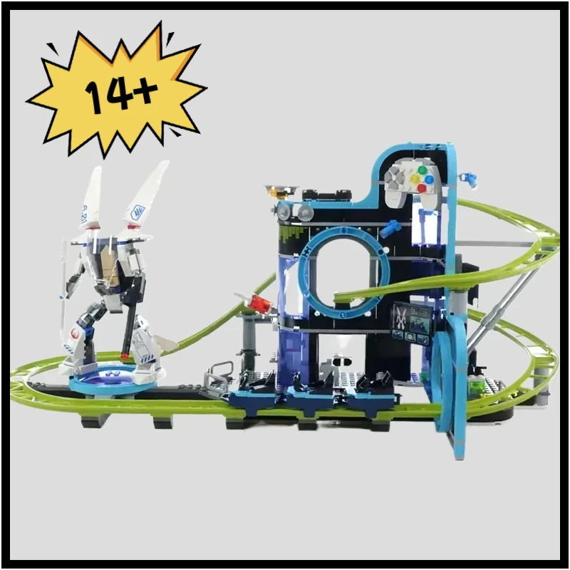 

MOC 60421 986 шт. городская серия робот мир американские горки парк развлечений строительные блоки кирпичи игрушка для детей мальчиков Рождественский подарок ﻿