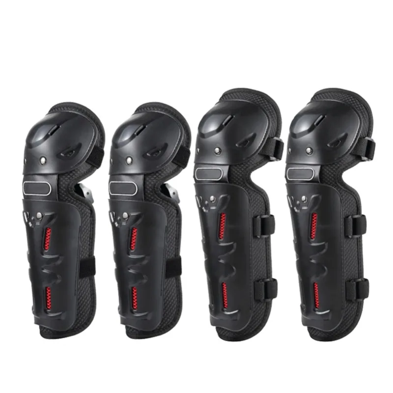 4PCS Cycle Knee Brace and Elbow Guards Bicycle MTB Bike Motorcycle Riding Knee Support Protective Pads Guards Outdoor