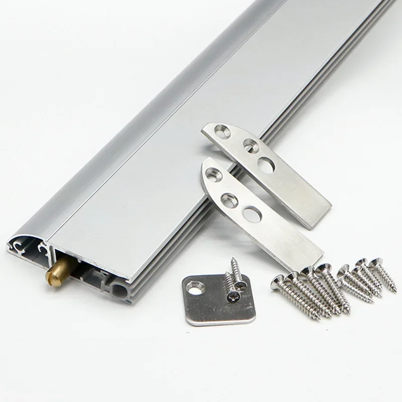 Bedroom Wooden Door  Without Slotting Bottom Automatic Lifting Sealing Strip Aluminum alloy  Sound Insulation  Retaining strip