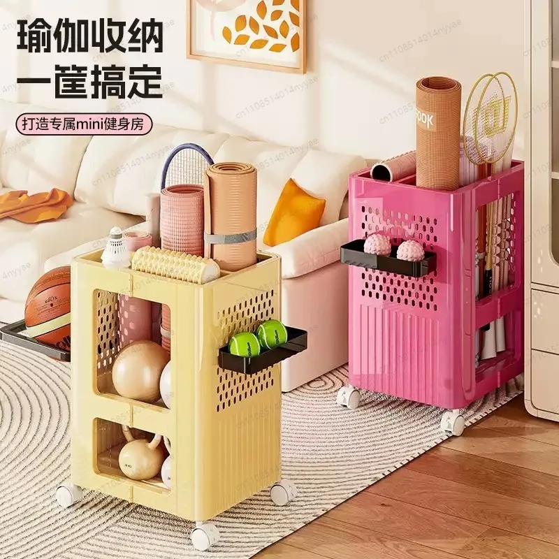 1 Piece Yoga Mat Storage Rack Home Fitness Equipment Storage Rack Yoga Mat Holder, Yoga Mat, Foam Roller,Basketball Storage Rack