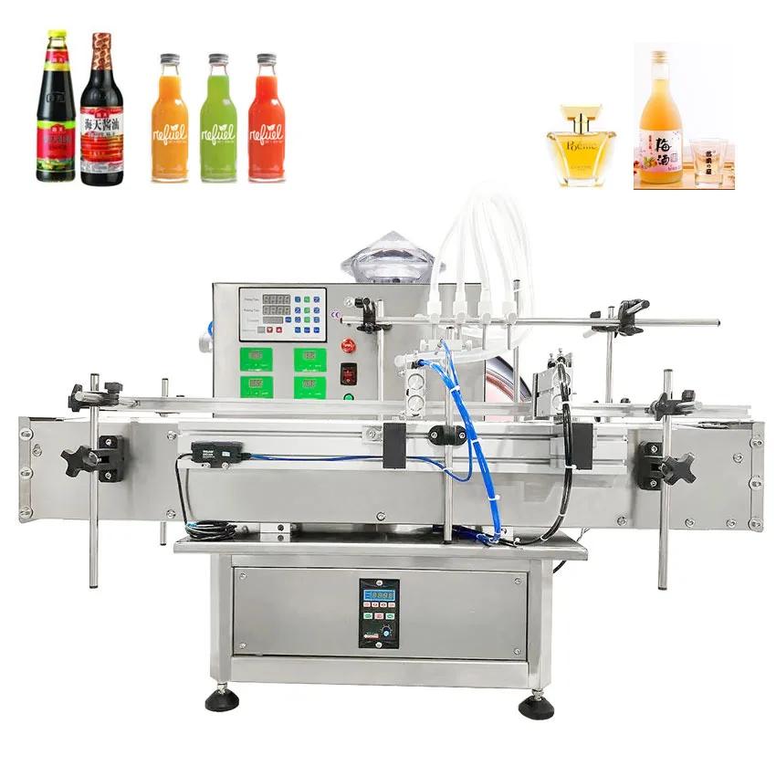 Suitable for 4-head automatic 5-500ml filling machine for carbonated beverages and Baijiu plastic bottle filling machine