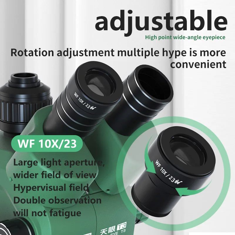 Imagem -04 - Maant-microscópio Trinocular Estéreo Reparação de Componentes 6.558x Vezes Zoom Óptico wf 10x 23 Ajustável Ocular Grande Angular t3