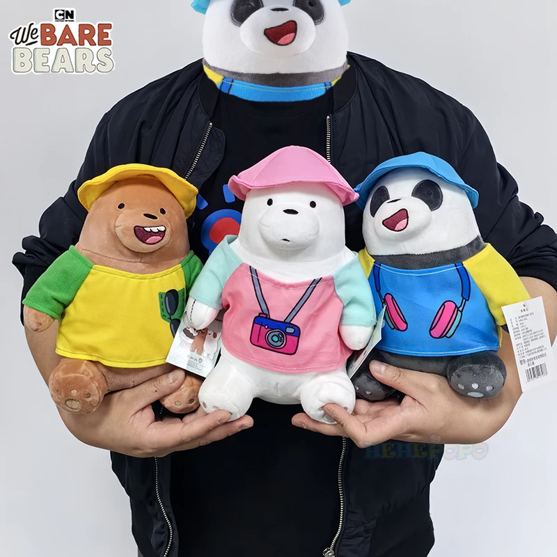 

Очаровательный плюшевый медведь Field Trip from We Bare Bears - новая оригинальная модель прогулочного медведя 25 см, милая игрушка-кукла