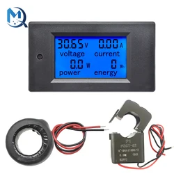 AC 80V-260V 100A Digital LCD Display Voltmeter Ammeter Wattmeter Power Energy Meter Multimeter PZEM-061 Energy Voltmeter Ammeter