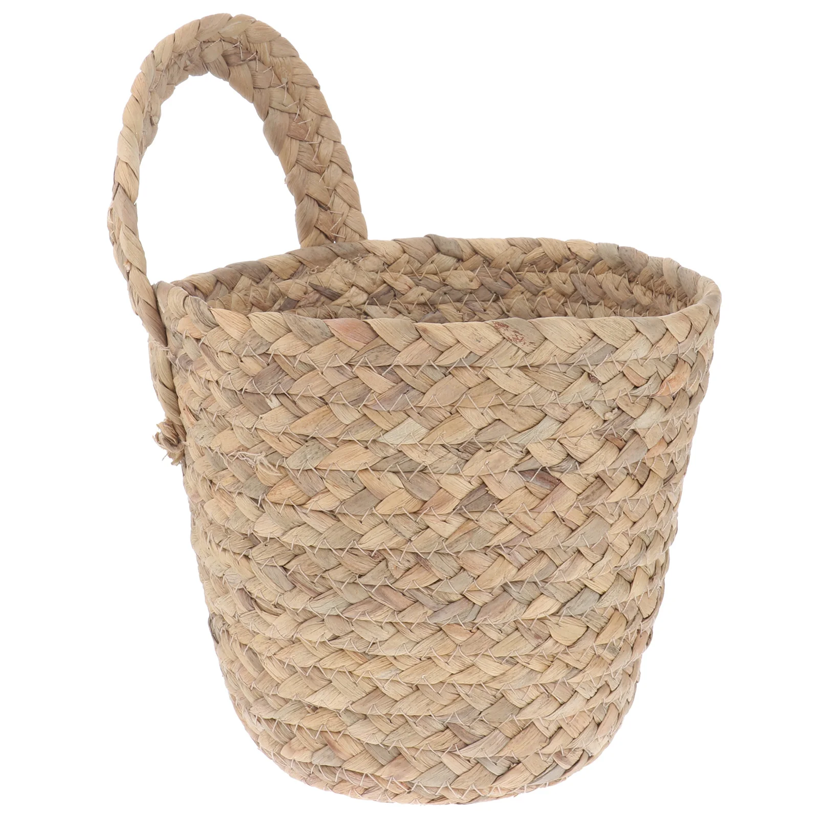 

1Pcs Sea Grass Woven Storage Basket Lightweight Portable Handmade Hanging Organizer Home Desktop Storage Container Home
