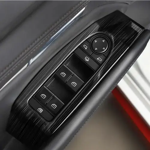 Imagen 1 del producto Pegatina embellecedora de decoración interior de coche, embellecedor de botón de interruptor de ventana para LHD Mazda 3 2019-2023, acero inoxidable, accesorios para coche