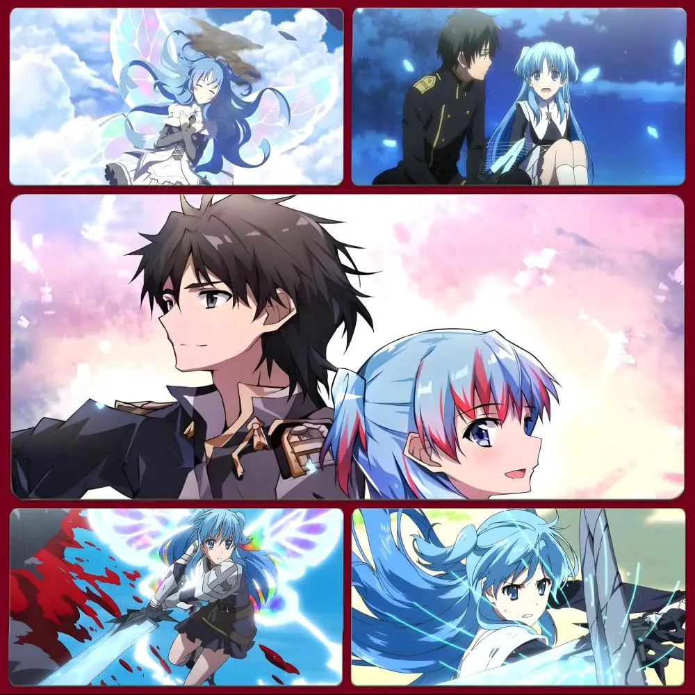 

Коврик для мыши W-WorldEnd с изображением персонажей аниме, большой игровой коврик с прошитыми краями, утолщенный настольный коврик для ПК