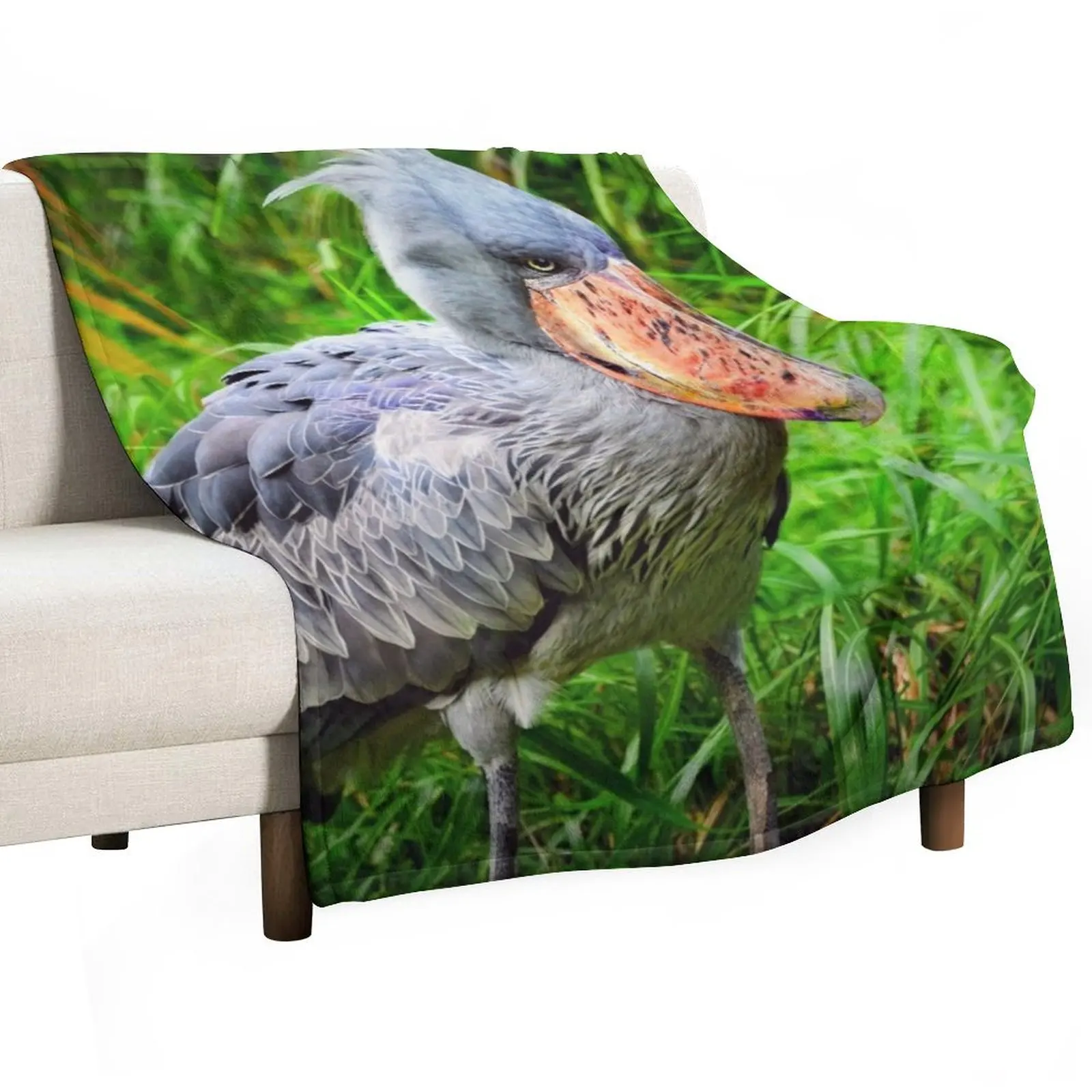 

Shoebill Balaeniceps Rex Throw Blanket Flannel Bed Fashionable christmas decoration bed plaid Blankets