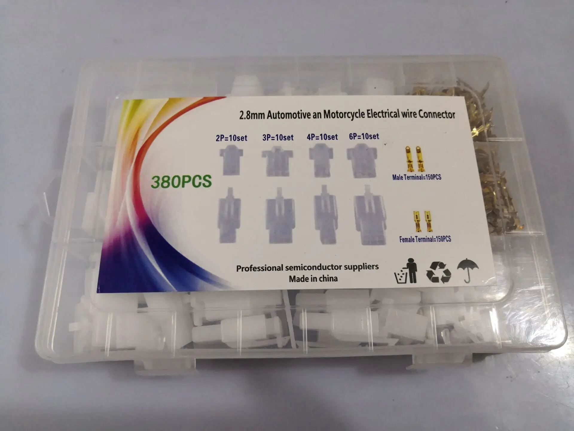 380 قطعة 2.8 مللي متر 2/3/4/6pin/p كابلات الموصلات عدة للسيارات دراجة نارية سلك السيارة محطة كتلة محطات التوصيل والمقبس