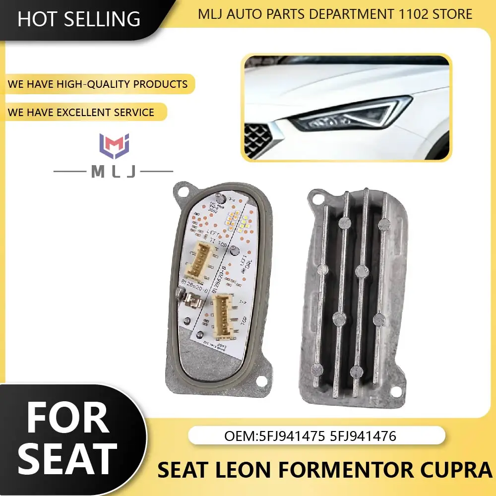 For SEAT Leon Formentor Cupra 5FJ941475 5FJ941476 B134498-A LED Headlight DRL with Heatsink Turn Signal Light Module