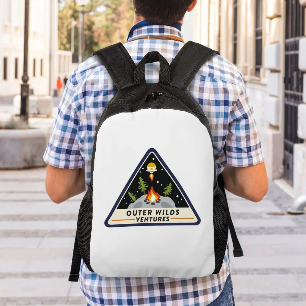 Outer Wilds Ventures Patch Backpack Student Boys Girls BookBag School Bag Computer Shoulder Bags