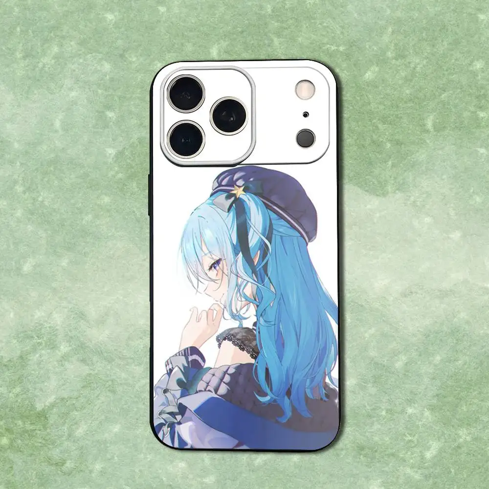 Funda de teléfono Singer H-Hoshimachi S-Suisei para iPhone 14,13,17,12,11,16,15,Plus,Pro Max,XS,X,XR,SE,Mini, funda negra de silicona suave