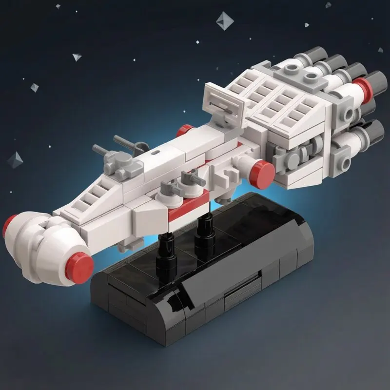MOC Galaxy War Exploration Raumschiff-Bausteinset Mikro-Modell Tantive IV Raumschiff-Modell DIY Kinderspielzeug Geburtstagsgeschenke – Detail 1