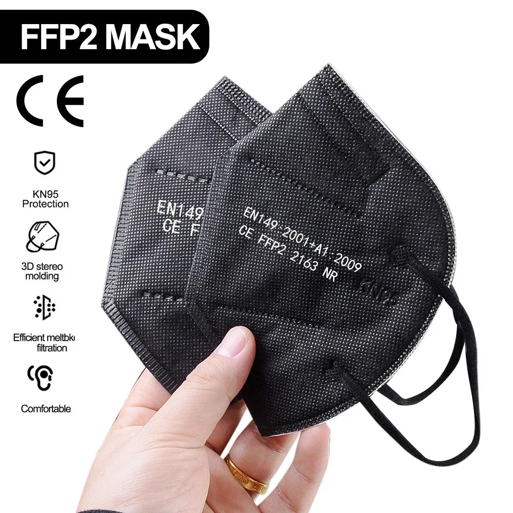 10-100pcs Kids KN95 Mask Child Disposable Mask Dust Mask Full Face Masks Non-woven Fabric Facemask Virus Mouths Fpp2 Covers