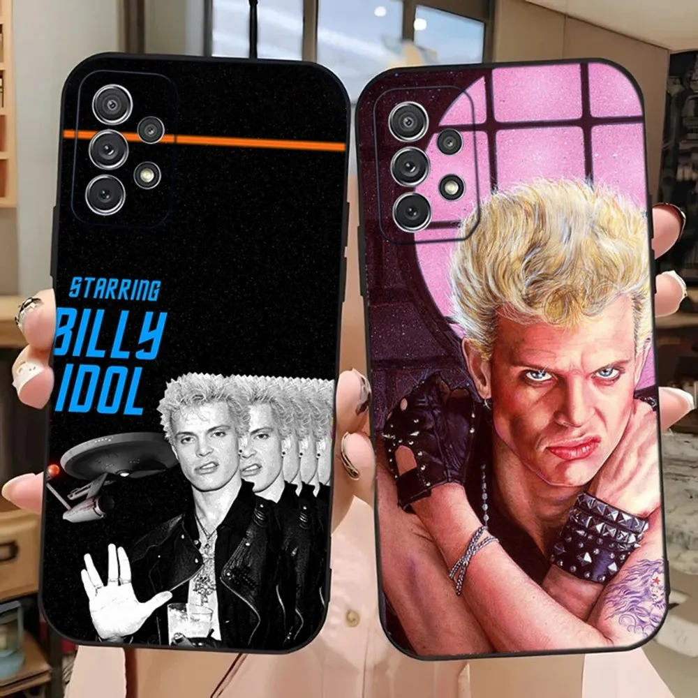 Singer B-BillyS idol Phone Case For Samsung Galaxy A13,A21s,A22,A31,A32,A52,A53,A71,A80,A91 Soft Black Phone Cover