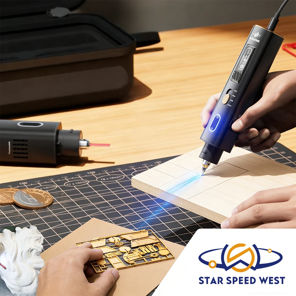 

Multifunctional Jakemy JM-Y10 PRO Ultrasonic Cutter Knife–Overheat Protection DIY Precision Carving Grinding Tool Model Making