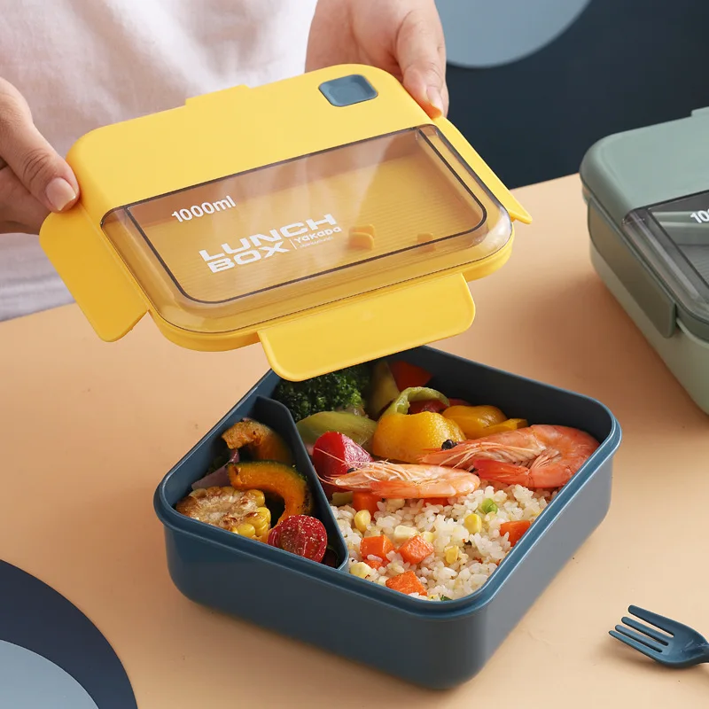 Bento Lunch Box, Meal Prep Containers Microwavable External Leak Proof - Portion Control Containers - Food Prep Containers