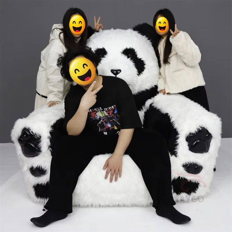 New Cute Inflatable Baby Animal Sofa Chair Panda Sofa Plush Panda Sofa Bed with Animal Design for Life