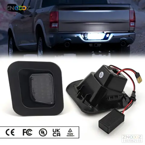 Luces LED para placa de matrícula de coche, iluminación blanca para Dodge RAM 1500, 2500, 3500, 2003-2015, 2 uds.