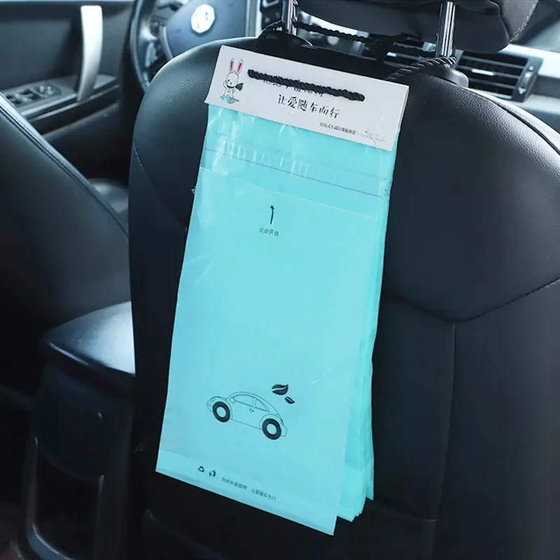 50/100/200pcs Disposable Self-Adhesive Strap Car Biodegradable Trash Rubbish Holder Garbage Storage Vomit Bag For Auto Office