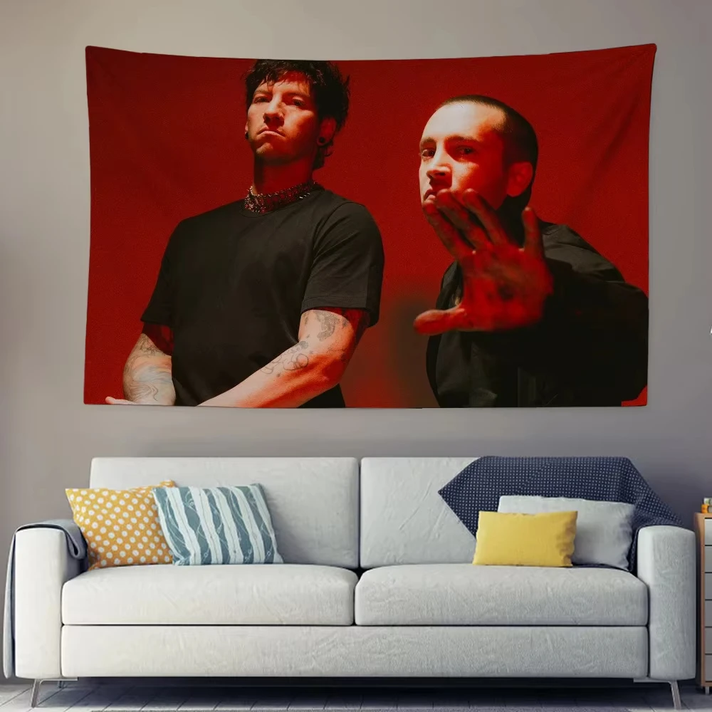 Machine Washable Band Tapestry, Multi-Use Twenty One Pilots Decor for Dorm Room Gift Idea