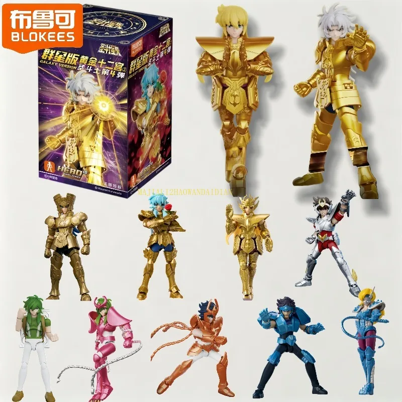 BLOKEES Saint Seiya Building Block Man Many Stars Edition Golden Zodiac 4nd Virgo Shaka Gemini SAGA Assembly Model Gift Toy