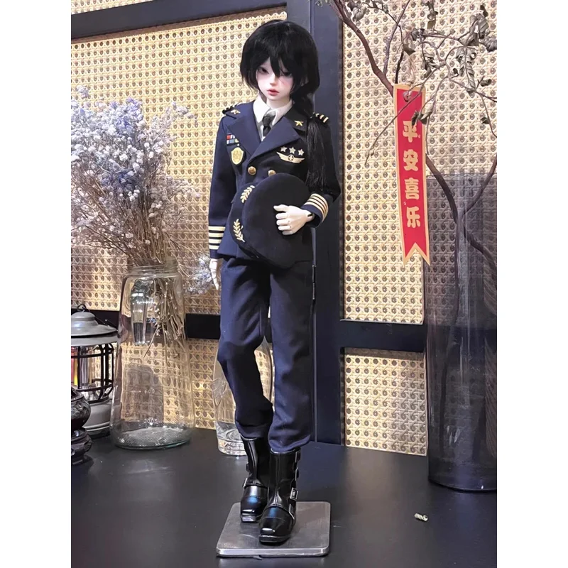 Ubranka dla lalek BJD dla lalek 1/4, modny strój kapitana, zestaw ubrań, akcesoria dla lalek (tylko ubrania, bez lalki)