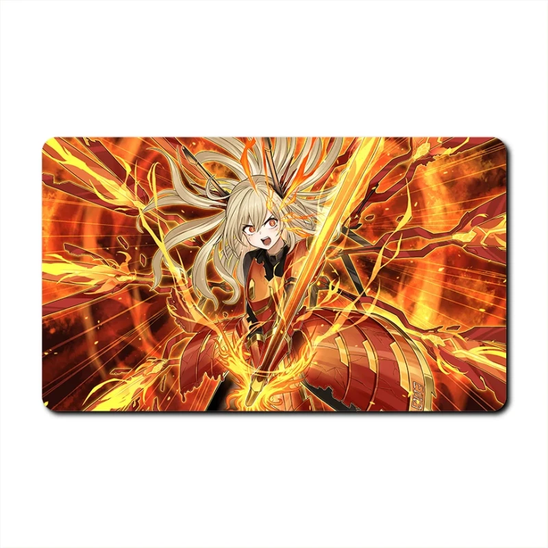 600X350X2Mm Diy Yu-Gi-Oh! Sky Striker Ace Card Battle Mat Single Player Board Game Card Duel Board Combat Pad Card Gift Toy