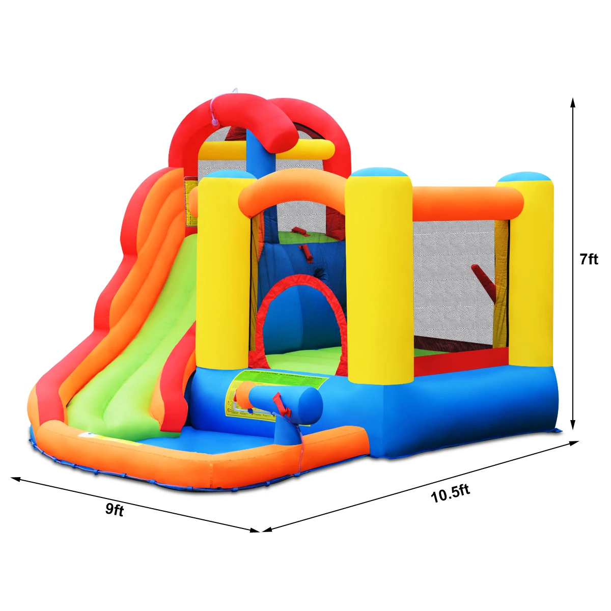 Aufblasbare Bounce House Wasser rutsche mit Kletterwand Splash Pool Wasserwerfer