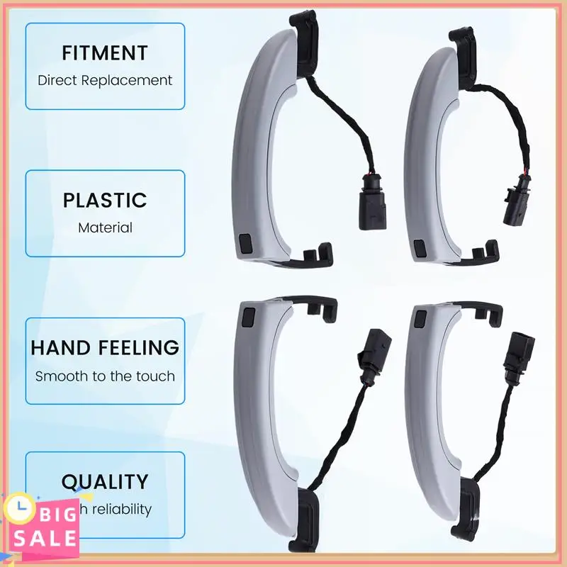 Better-4Pcs مقبض الباب الخارجي لمستشعر السيارة لـ Q7(4LB)3.0T/3.6 FSI/4.2T/6.0T 2006-2015