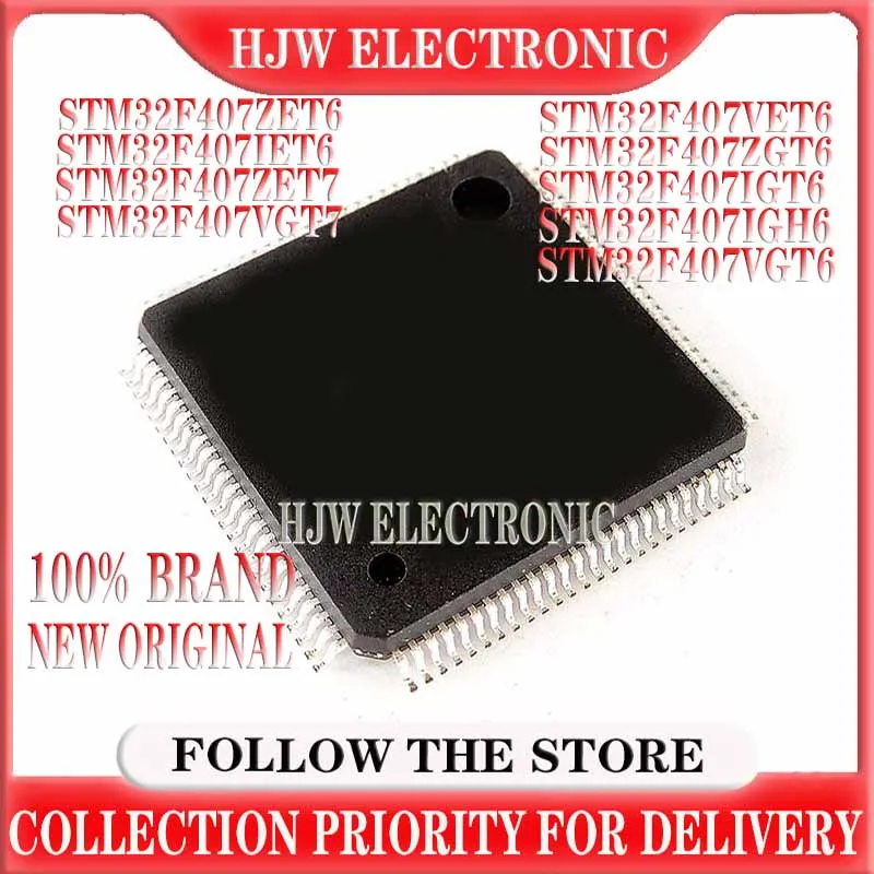 1Pcs STM32F407VET6 STM32F407ZGT6 STM32F407VGT6 STM32F407IGT6 STM32F407ZET6 ZET7 VGT7 and other new original ic chips